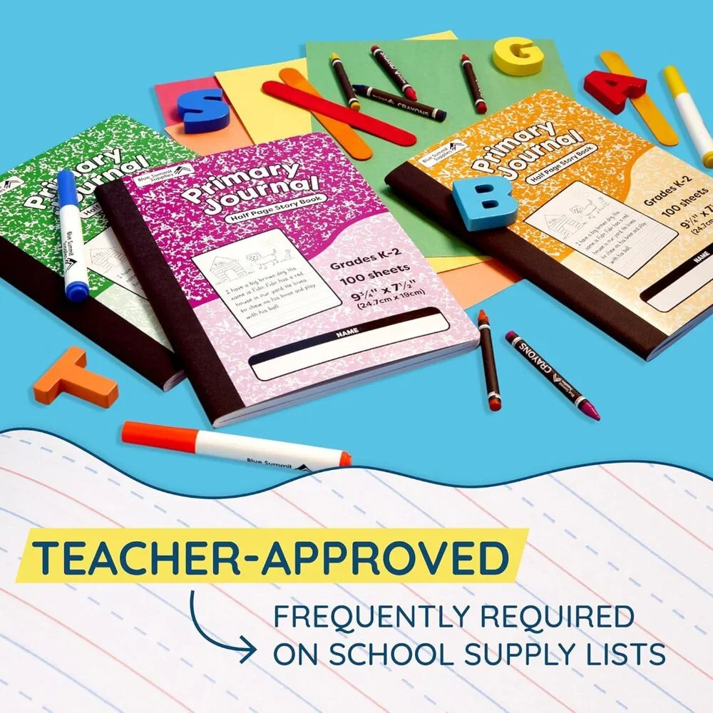 Primary Composition Notebook Grades K-2 Primary Journal Grades Writing Drawing J